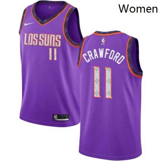 Womens Nike Phoenix Suns 11 Jamal Crawford Swingman Purple NBA Jersey 2018 19 City Edition